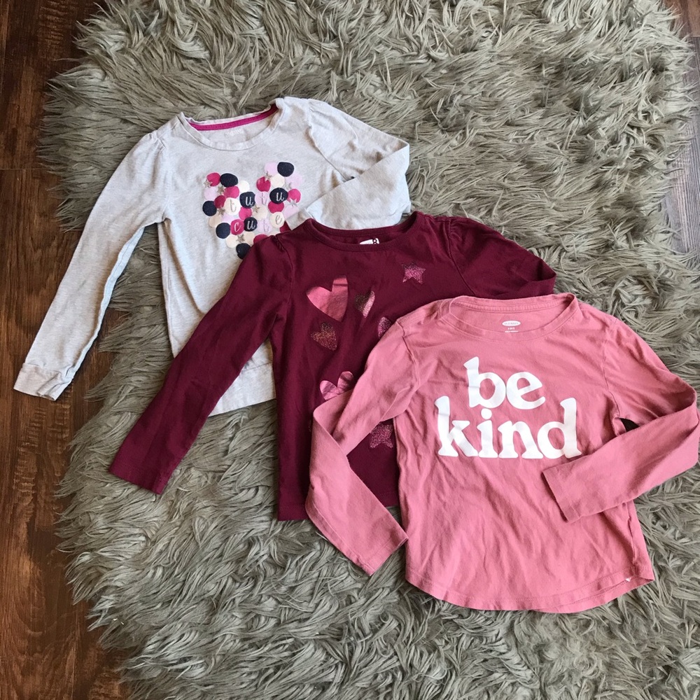 Size 5-6 little girls’ long sleeve tops